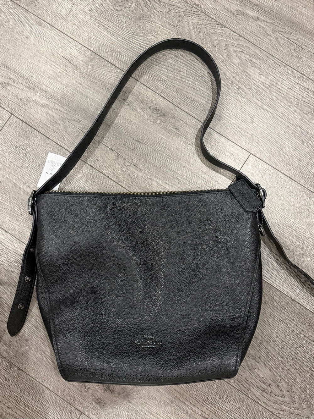 NWOT Coach Black Pebbled Leather purse (crossbody or shoulder)